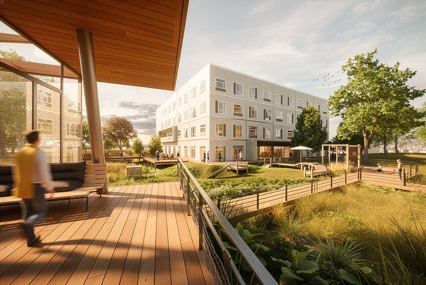 Ein weißes Gebäude von außen in der Natur | © BIS / Tim David Müller-Zitzke