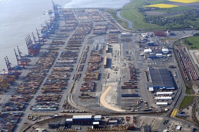 Ab 2035 soll Überseehafen CO2-neutral betrieben werden | © BIS / Scheer Bremerhaven setzt neuen Standard in der Hafenlogistik | © BIS / Scheer