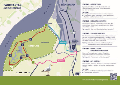 Der Natur auf der Spur: Fahrradtag auf der Luneplate | © Bremenports Der Natur auf der Spur: Fahrradtag auf der Luneplate | © Bremenports