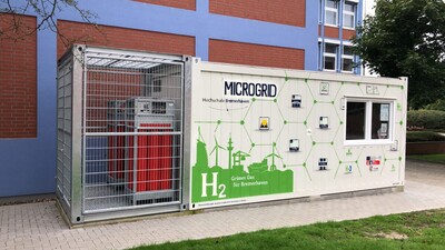 Hochschulprojekt startet Produktion von grünem Wasserstoff | © MICROGRID-Container_Hochschule_Bremerhaven