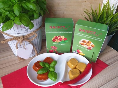 Soßenpralinen gegen Lebensmittelverschwendung | © Produkt Saucy Soßenpralinen gegen Lebensmittelverschwendung | © Produkt Saucy